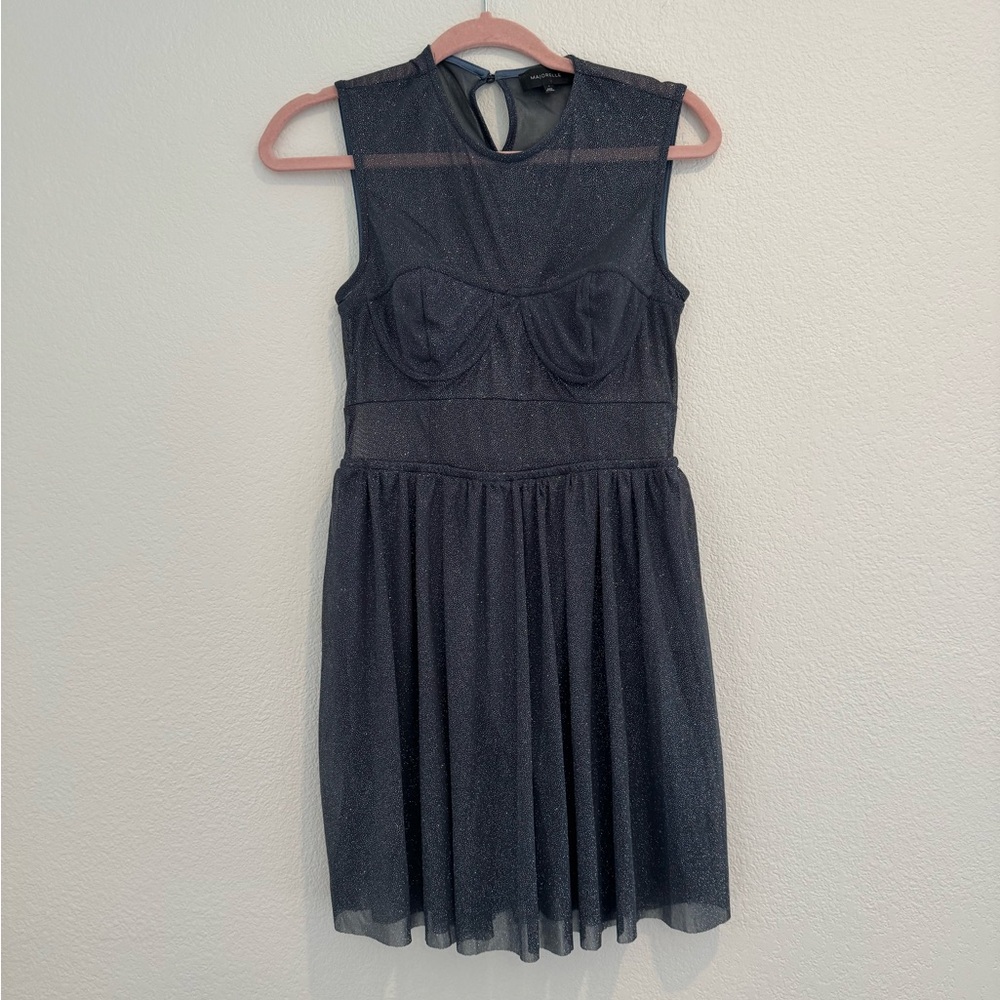 Majorelle - Sheer Sparkly Grey Dress - Size S - Picture 4 of 9